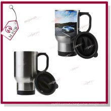 14oz Silver Stainless-Steel Travel Mugs for Sublimation